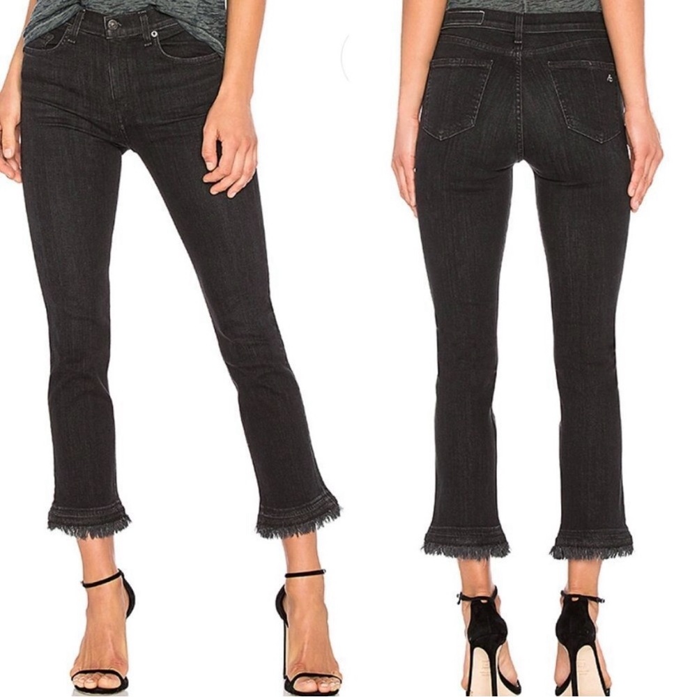 Rag & Bone Hana Jean in Black Croyden • Sz 28